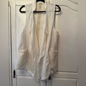 Free People white Vest size large